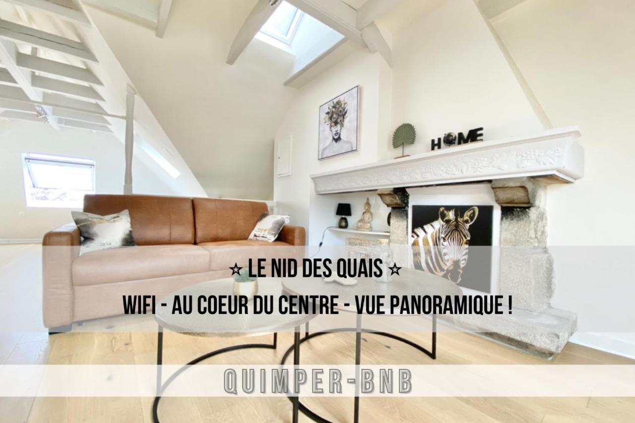 Le Nid Des Quais - Vue Panoramique Au Coeur De La Ville - Wifi - Entree Autonome Quimper Exterior foto